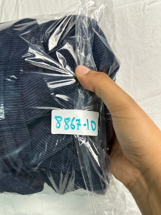 💙 Tommy Hilfiger Blue Corduroy Belted Shirt Dress Sz 6 8867-10 💙 - Picture 16 of 16